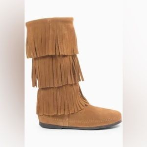 Minnetonka Suede Fringe Boots sz 7